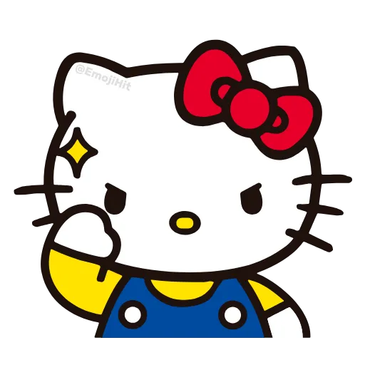 Стикер 51 🩵 Набор эмоджи «Hello Kitty» в HD качестве