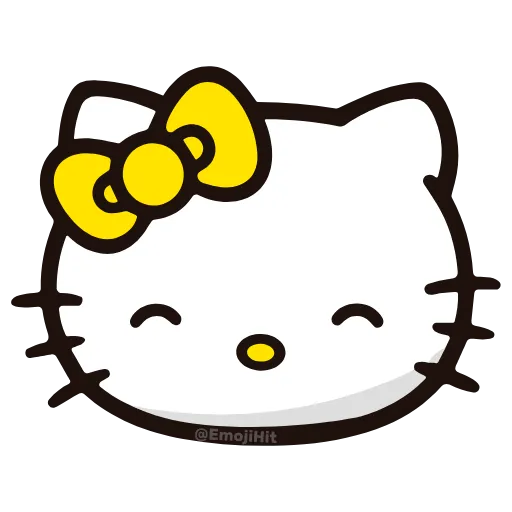 Стикер 26 🩵 Набор эмоджи «Hello Kitty» в HD качестве