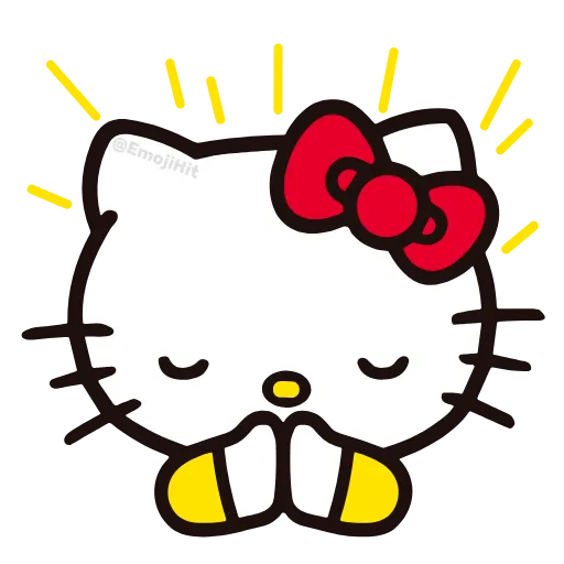 Стикер 50 🩵 Набор эмоджи «Hello Kitty» в HD качестве