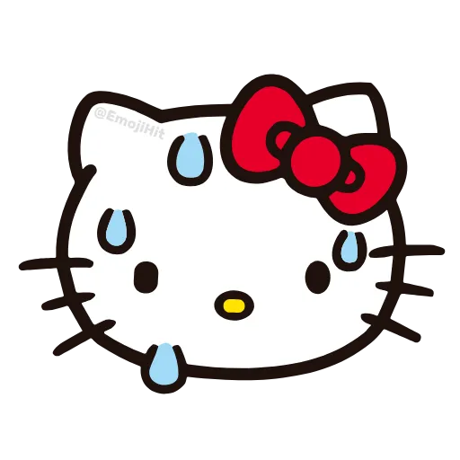 Стикер 43 🩵 Набор эмоджи «Hello Kitty» в HD качестве