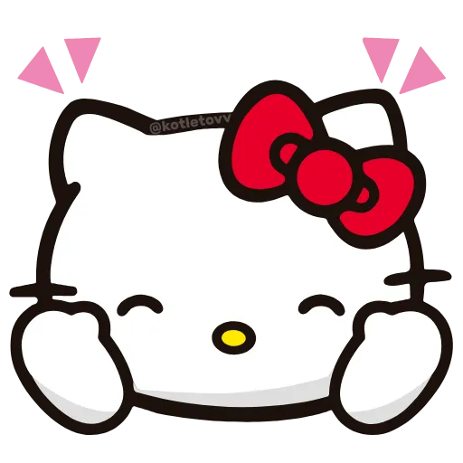 Стикер 21 🩵 Набор эмоджи «Hello Kitty» в HD качестве