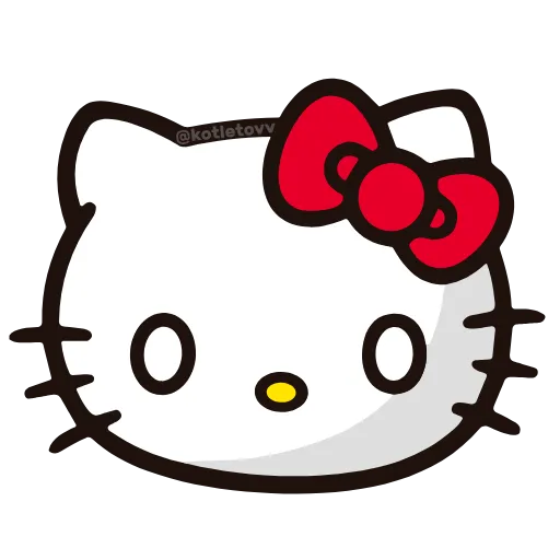 Стикер 17 🩵 Набор эмоджи «Hello Kitty» в HD качестве