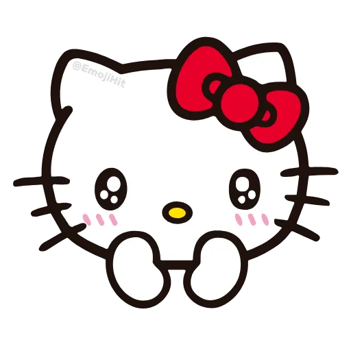 Стикер 45 🩵 Набор эмоджи «Hello Kitty» в HD качестве