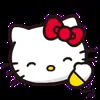 Стикер 3 😍 Видеоанимированный набор эмоджи по «Hello Kitty»