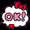 Стикер 17 😍 Видеоанимированный набор эмоджи по «Hello Kitty»