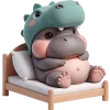 🫠 Эмодзи «Бегемотики Дино» для Telegram