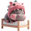 😴 Эмодзи «Бегемотики Дино» для Telegram