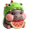 🍉 Эмодзи «Бегемотики Дино» для Telegram