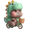 🚲 Эмодзи «Бегемотики Дино» для Telegram