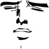 Стикер 47 Dark Emoji #color #black #white