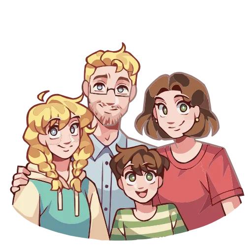 👩‍👩‍👧‍👦 Эмодзи «Даёшь праздники» для Telegram