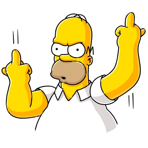 Стикер 10 Homer Simpson
