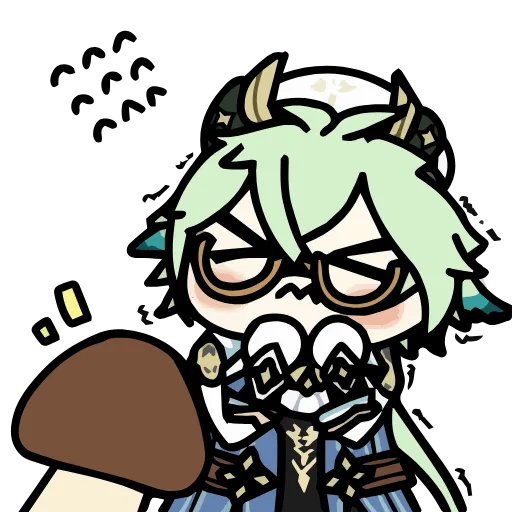 Стикер 27 Genshin Impact chibi