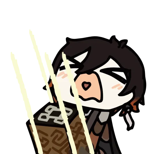 Стикер 30 Genshin Impact chibi