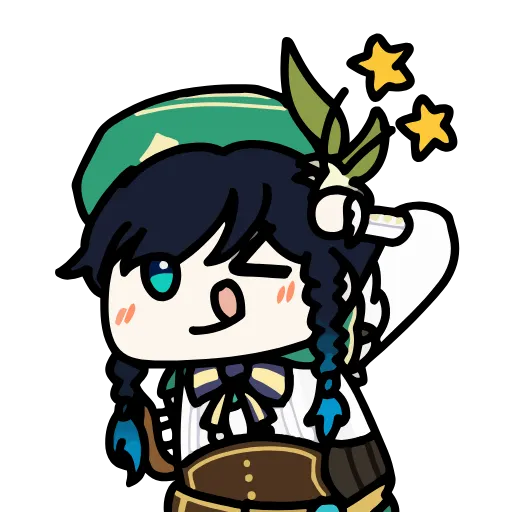 Стикер 20 Genshin Impact chibi
