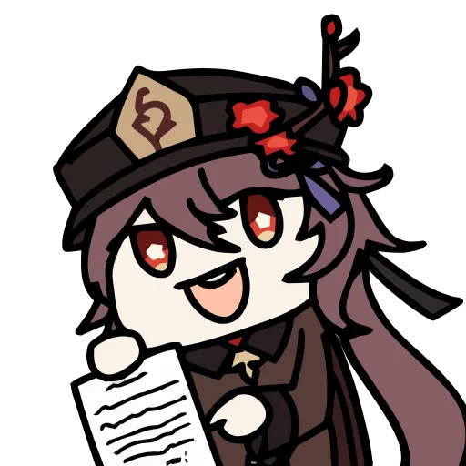 Стикер 39 Genshin Impact chibi