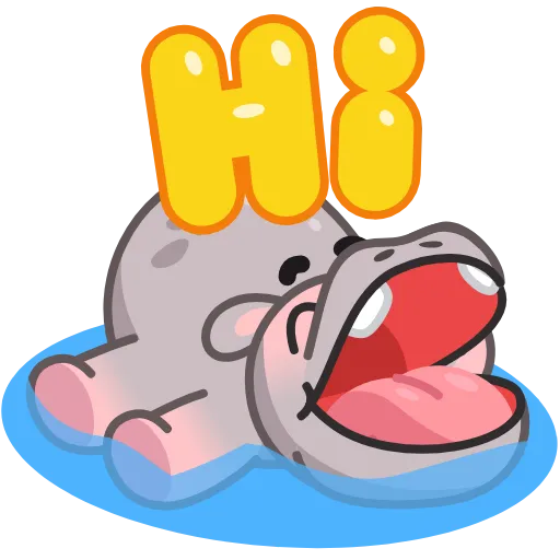 Стикер 5 Hopper Hippo