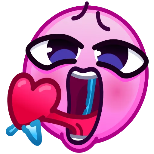 Стикер 17 Horny Emoji