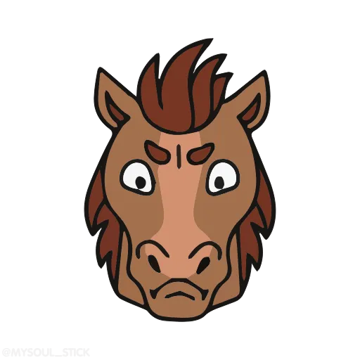😡 Стикер «Horses» для Telegram