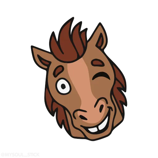 😉 Стикер «Horses» для Telegram