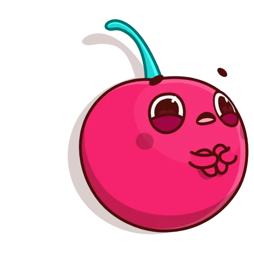 Стикер 7 Hot Cherry Emoji
