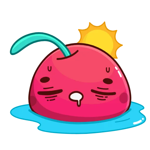Стикер 19 Hot Cherry Emoji