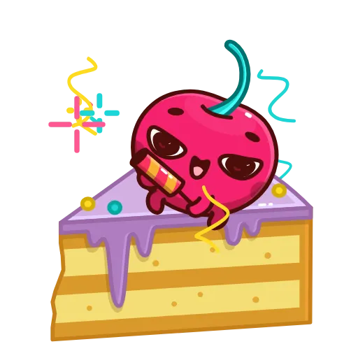 Стикер 25 Hot Cherry Emoji