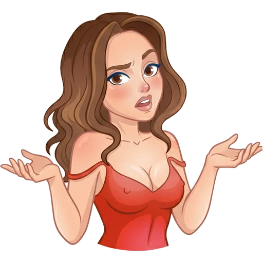 🤷‍♀️ Стикер «Hottie in Red» для Telegram