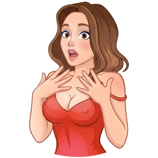 😲 Стикер «Hottie in Red» для Telegram