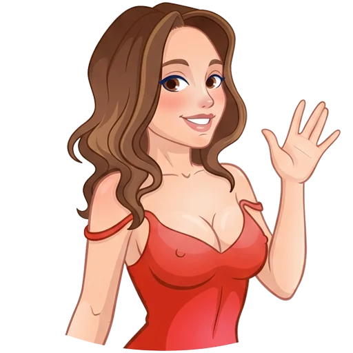 Стикерпак Hottie in Red для Telegram