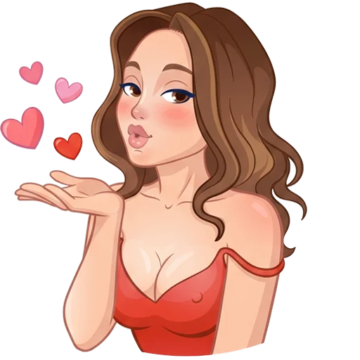 😘 Стикер «Hottie in Red» для Telegram