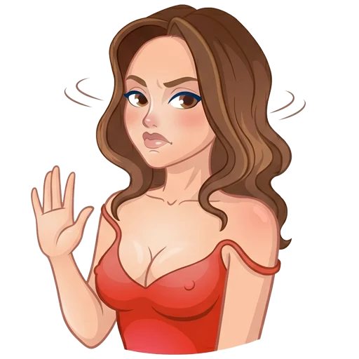 🙅‍♀️ Стикер «Hottie in Red» для Telegram