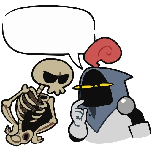 ☠️ Эмодзи «Говард и Скинни» для Telegram