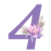 🌟 Эмодзи «Сиреневые буквы с цветами» для Telegram