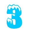 Стикер 41 ICE - красивый зимний шрифт со снежком