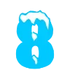 Стикер 46 ICE - красивый зимний шрифт со снежком