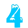 Стикер 42 ICE - красивый зимний шрифт со снежком
