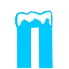 Стикер 17 ICE - красивый зимний шрифт со снежком