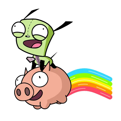 Стикер 10 Invader Zim
