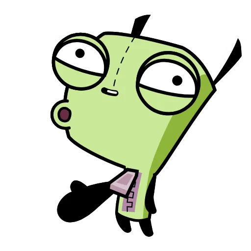 Стикер 5 Invader Zim - пришелец Зим