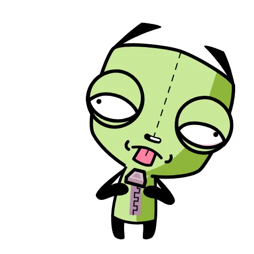 Стикер 21 Invader Zim - пришелец Зим