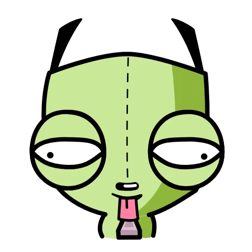 Стикер 24 Invader Zim - пришелец Зим