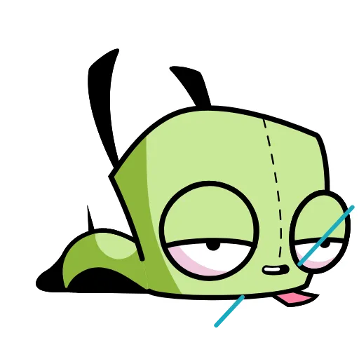 Стикер 23 Invader Zim - пришелец Зим