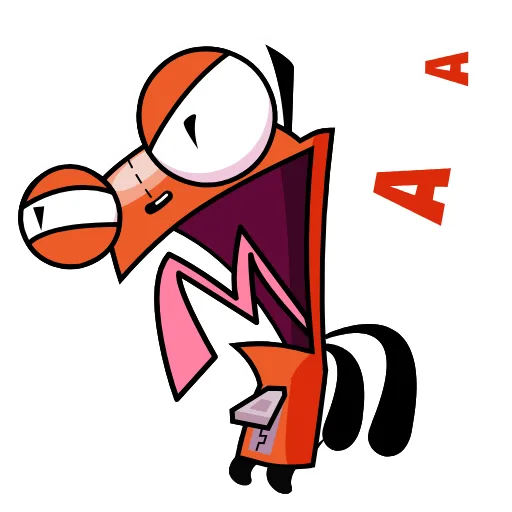 Стикер 8 Invader Zim - пришелец Зим