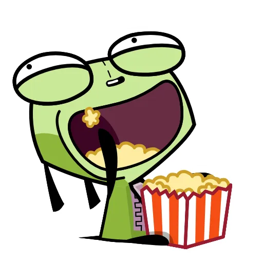Стикер 6 Invader Zim - пришелец Зим