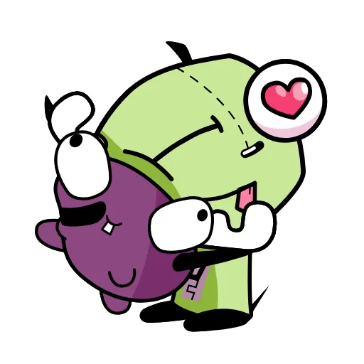 Стикер 22 Invader Zim - пришелец Зим