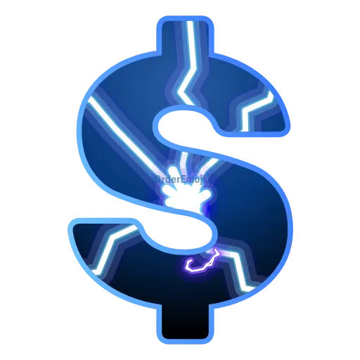 Стикер 45 Lightning #foradmins #decor #font