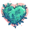 Стикер 15 💚 Набор эмоджи с изумрудным рандомчиком