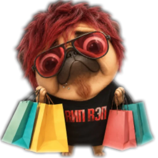 👓 Стикер «Мопсы» для Telegram