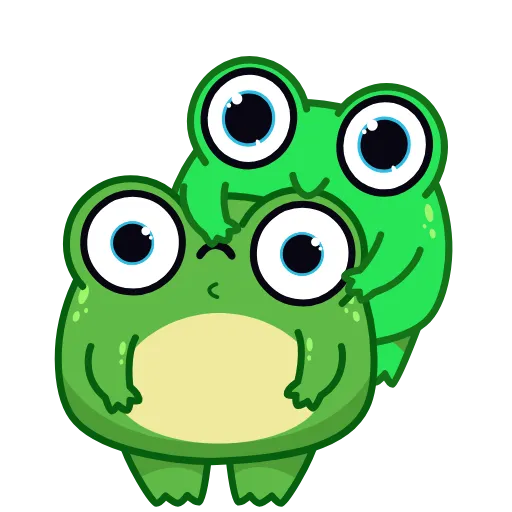 Стикер 5 🐸 Toad - анимированные смайлики с жабкой!